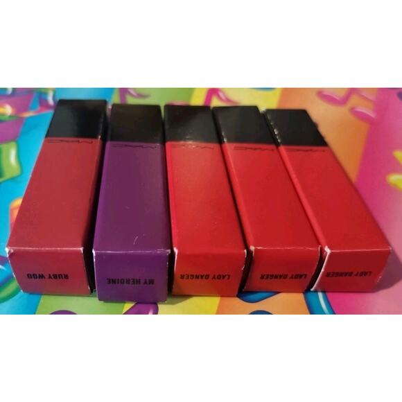 Lot Of 5 Vintage MAC Samples Ruby Woo, Lady D, My H Fragrance Vials NEW IN BOX - Picture 1 of 11